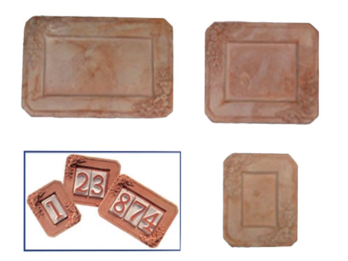 Porta numeri civici terracotta Telcom. Prezzo per Pezzo.