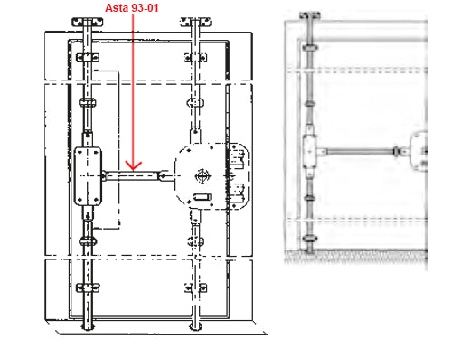Aste per serrature CR Derivazione 93-01. Prezzo per Pezzo.
