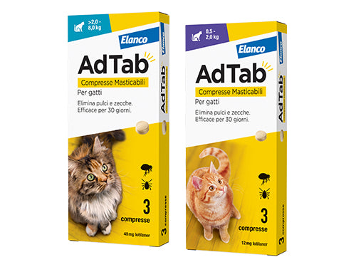 Antiparassitari Compresse Elanco AdTab per gatti. Prezzo per Confezione.