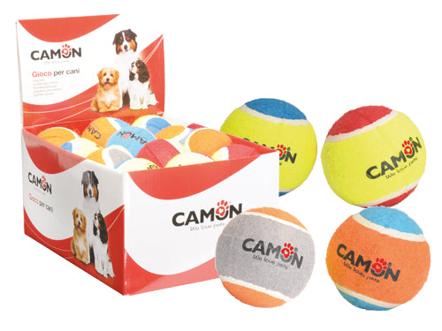 Palla Tennis Mix Color per cani Camon. Prezzo per Pezzo.
