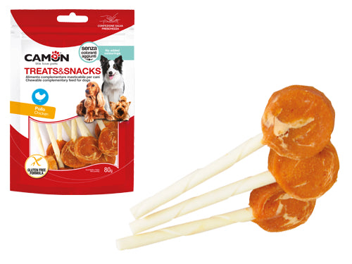 Snack Lollipop Pollo per cani Camon. Prezzo per Confezione.