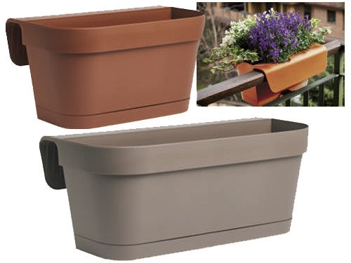 Vasi balconiere B-Smart con sottovaso. Prezzo per Pezzo.
