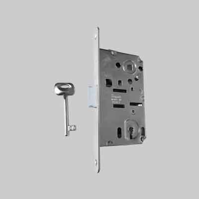 SERRATURA PER PORTE IN LEGNO 'PATENT B-BITTER' E50 Cromo Opaco. Prezzo per Pezzo.