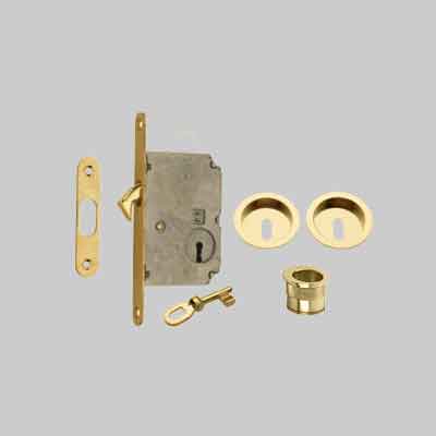 KIT PORTE SCORREVOLI - SOLO CHIAVE Ottone lucido. Prezzo per Pezzo.