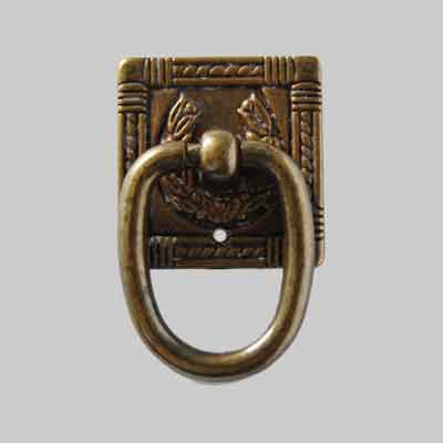 MANIGLIA PER MOBILI '5038/A7' mm 34x54 - Patinato antico. Prezzo per Pezzo.