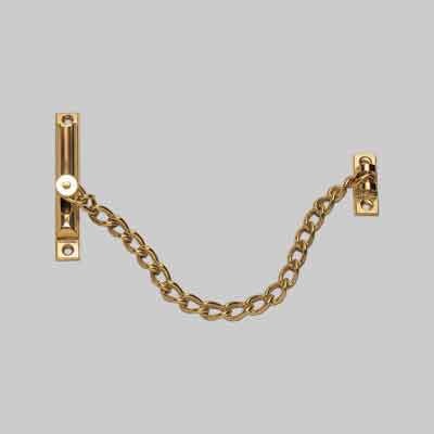 CATENA DI SICUREZZA PER PORTE OTTONE Ø mm 2,7 x cm 20 - Ottone lucido. Prezzo per Pezzo.