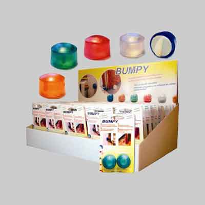 PARACOLPO 'BUMPY' Trasparente neutro - Blister 2 pezzi. Prezzo per Confezione.