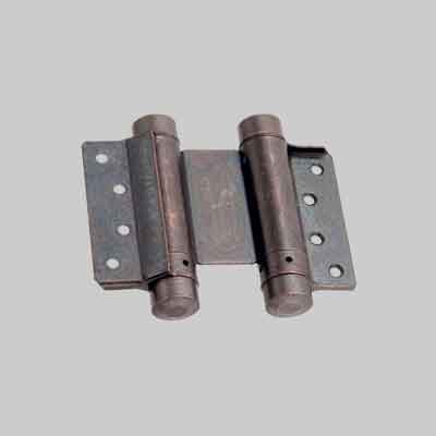 CERNIERA A MOLLA DOPPIA AZIONE mm 75 - Nichelato - 2 pezzi. Prezzo per Coppia.