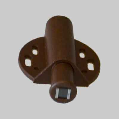 CRICCHETTO MAGNETICO TONDO mm 40x42 - Marrone. Prezzo per Pezzo.