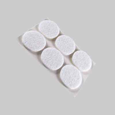 FELTRINI TONDI Ø mm 16 - Bianco - Blister 15 pezzi. Prezzo per Confezione.