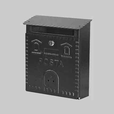 CASSETTA POSTALE 'RUSTICA'  mm 230x90x290h - col.nera. Prezzo per Pezzo.