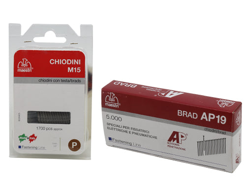 Chiodi Maestri per fissatrici Mod. 114 e Electro 120. Prezzo per Confezione.