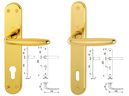Maniglie Hoppe Roissy ottone. Prezzo per Pezzo.