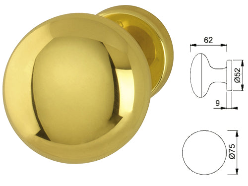 Pomoli Hoppe Famos ottone per portoncino. Prezzo per Pezzo.