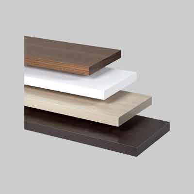 MENSOLA RETTANGOLARE 'ECOPAN' cm 80x30, spess. 1,8 cm - col. Frassino bianco. Prezzo per Pezzo.