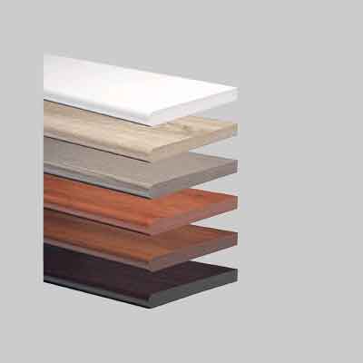 MENSOLA RETTANGOLARE STONDATA 'AMICA' cm 60x20, spess. 1,8 cm - col. Rovere sbiancato. Prezzo per Pezzo.