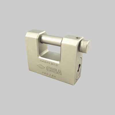 LUCCHETTO RETTANGOLARE IN ACCIAIO CON CHIAVE LIM CISA mm 66. Prezzo per Pezzo.