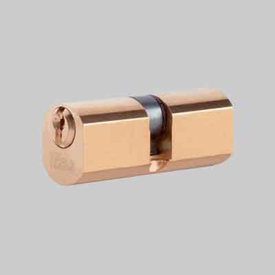 CILINDRO SAGOMATO A DOPPIO PROFILO OTTONE 'F5' ISEO mm 65 (25+10+30). Prezzo per Pezzo.