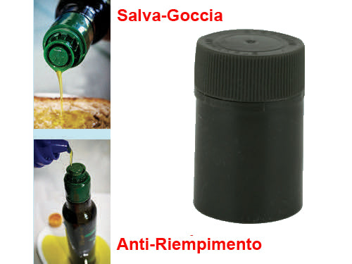 Tappi antirabbocco per lattine e bottiglie olio. Prezzo per Confezione.