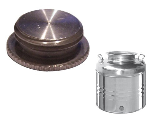 Tappi inox per bidoni contenitori olio. Prezzo per Confezione.