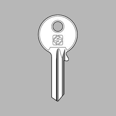 CHIAVE OTTONE PER CILINDRO 'UNIVERSAL' UL052. Prezzo per Pezzo.