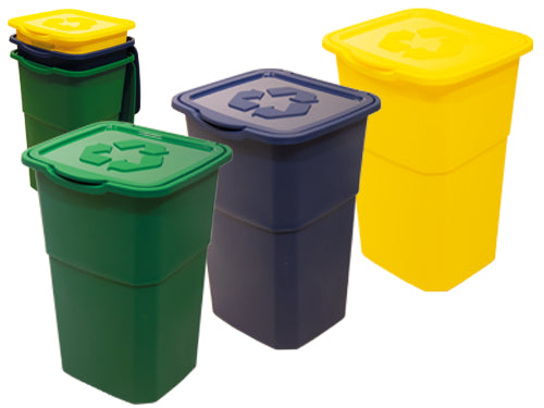 Pattumiere ECO3 set 3 pz. 150 Lt. raccolta differenziata. Prezzo per Confezione.