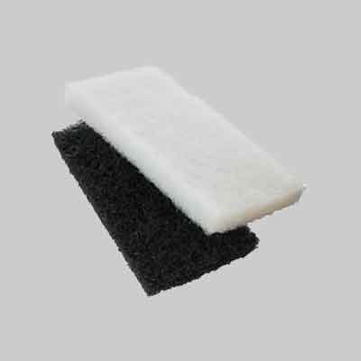 RICAMBIO TAMPONE IN FIBRA cm 25x12 - Nero. Prezzo per Pezzo.
