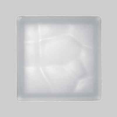 VETROMATTONE ONDULATO BIANCO SATINATO cm 19x19x8. Prezzo per Pezzo.