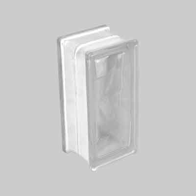 VETROMATTONE ONDULATO VERTICALE TRASPARENTE cm 19x9x8. Prezzo per Pezzo.