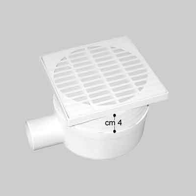 CHIUSINO CON SCARICO LATERALE TELESCOPICO cm 15x15 - scarico Ø mm 50. Prezzo per Pezzo.