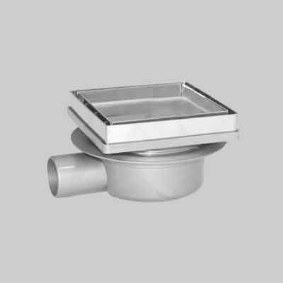 CHIUSINO CON PORTA PIASTRELLA cm 13x13 - scarico Ø mm 40. Prezzo per Pezzo.