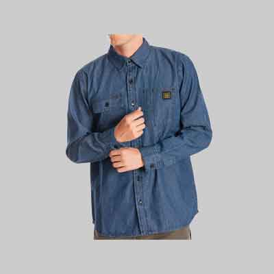 CAMICIA IN DENIM DA LAVORO 'MATT' RICA LEWIS Tg. XXL. Prezzo per Pezzo.