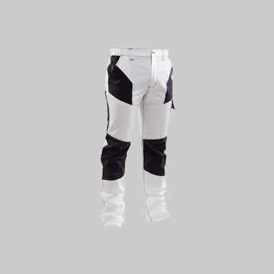 PANTALONE DA LAVORO STRETCH BIANCO/GRIGIO Tg. L (52-54). Prezzo per Pezzo.