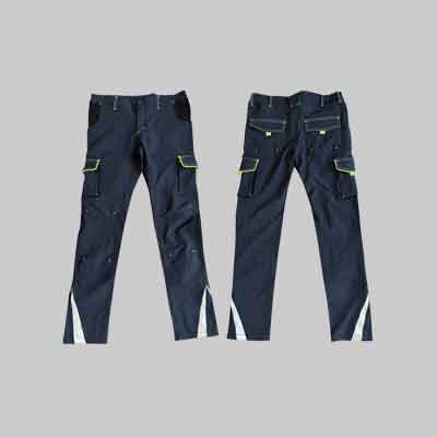 PANTALONE DA LAVORO 'RIDER' BLU Tg. S (44-46). Prezzo per Pezzo.