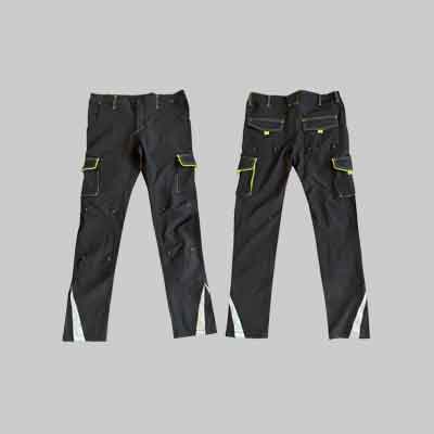 PANTALONE DA LAVORO 'RIDER' NERO Tg. S (44-46). Prezzo per Pezzo.