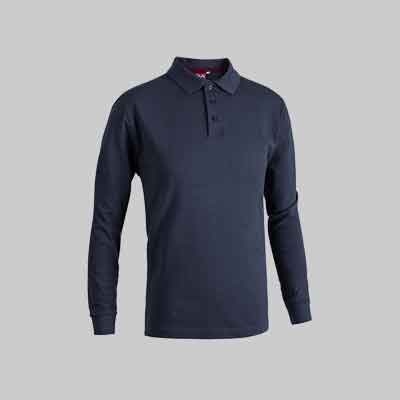 POLO MANICA LUNGA BLU Tg. XXL (60-62). Prezzo per Pezzo.