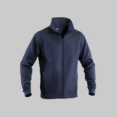 FELPA CON FULL ZIP BLU Tg. L (52-54). Prezzo per Pezzo.
