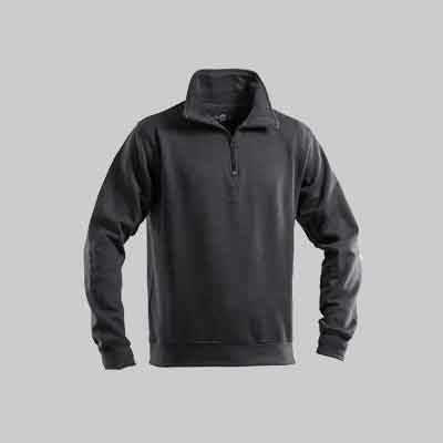 FELPA CON ZIP CORTA ANTRACITE Tg. XXL (60-62). Prezzo per Pezzo.