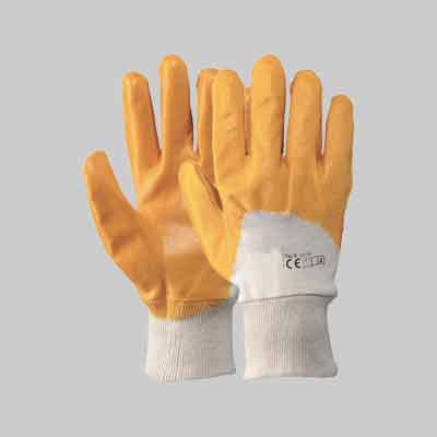 GUANTO COTONE/IMPREGNATO NBR GIALLO Tg. 10. Prezzo per paio.