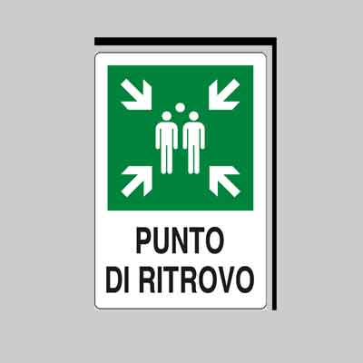 CARTELLO 'PUNTO DI RITROVO' 20x30 cm. Prezzo per Pezzo.