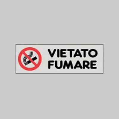ETICHETTA 'VIETATO FUMARE' cm 15x5. Prezzo per Pezzo.