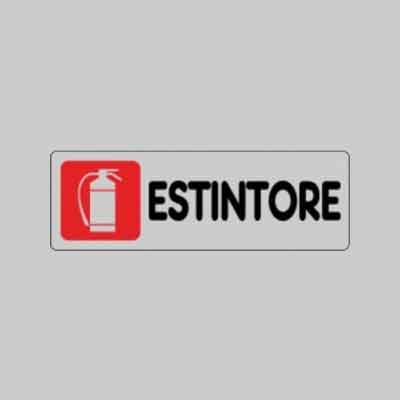 ETICHETTA 'ESTINTORE' cm 15x5. Prezzo per Pezzo.