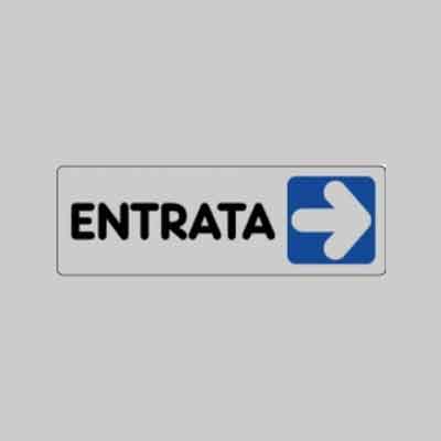 ETICHETTA 'ENTRATA DX' cm 15x5. Prezzo per Pezzo.