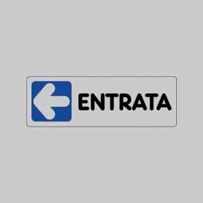 ETICHETTA 'ENTRATA SX' cm 15x5. Prezzo per Pezzo.