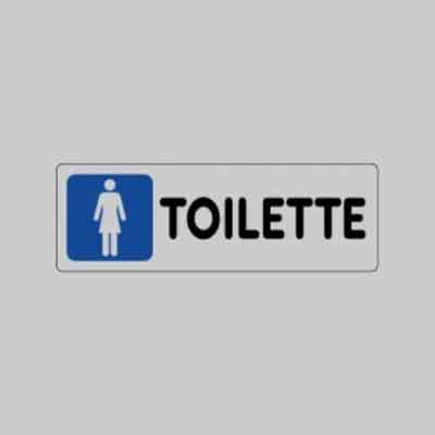 ETICHETTA 'TOILETTE DONNE' cm 15x5. Prezzo per Pezzo.