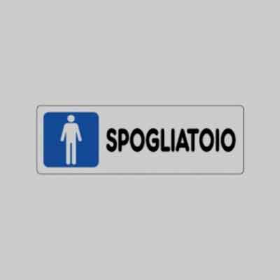 ETICHETTA 'SPOGLIATOIO UOMO' cm 15x5. Prezzo per Pezzo.