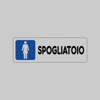 ETICHETTA 'SPOGLIATOIO DONNA' cm 15x5. Prezzo per Pezzo.