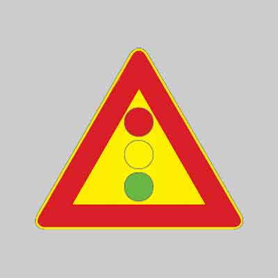 SEGNALE CANTIERE FIG.404 'SEMAFORO' cm 90. Prezzo per Pezzo.