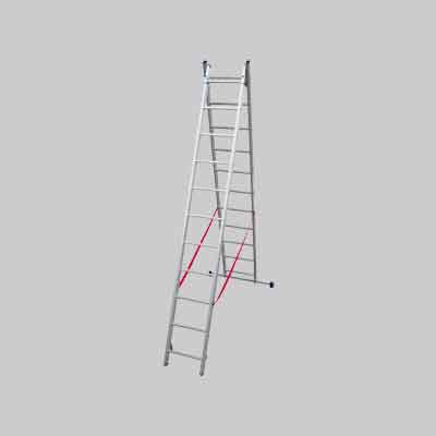 SCALA A DUE ELEMENTI 'STILO' 11+11 gr. - H. 5,10 mt - montante 80x25 mm. Prezzo per Pezzo.