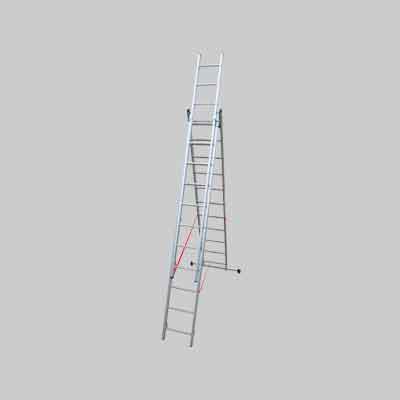 SCALA A TRE ELEMENTI 'STILO' 9+9+9 gr. - H. 4,26 mt - montante 60x25 mm. Prezzo per Pezzo.